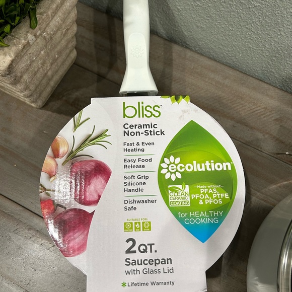 Brand New RARE SET of 3 BLISS CERAMIC Non-Stick Cookware - Picture 3 of 9